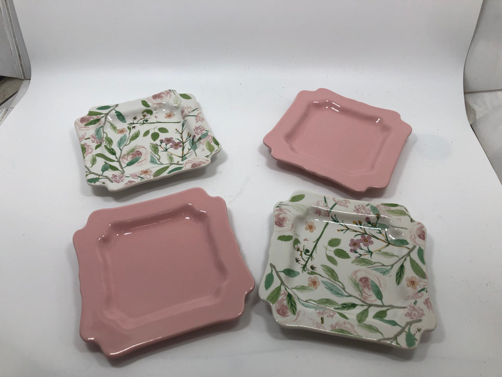 NIB 4PC SWEET LAUREL 6" DESSERT PLATES.