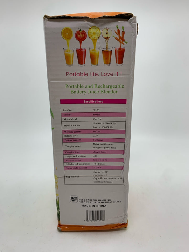 NIB PORTABLE JUICE BLENDER.