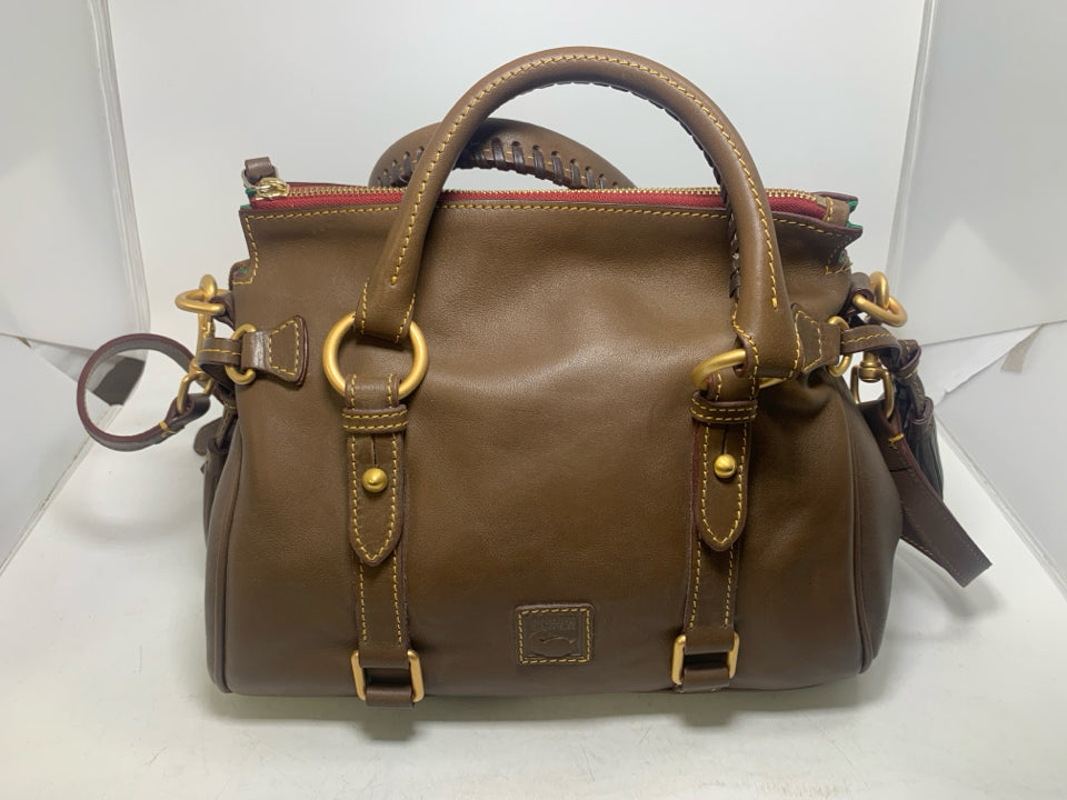 Dooney & Bourke Leather Elephant Florentine Satchel Bag