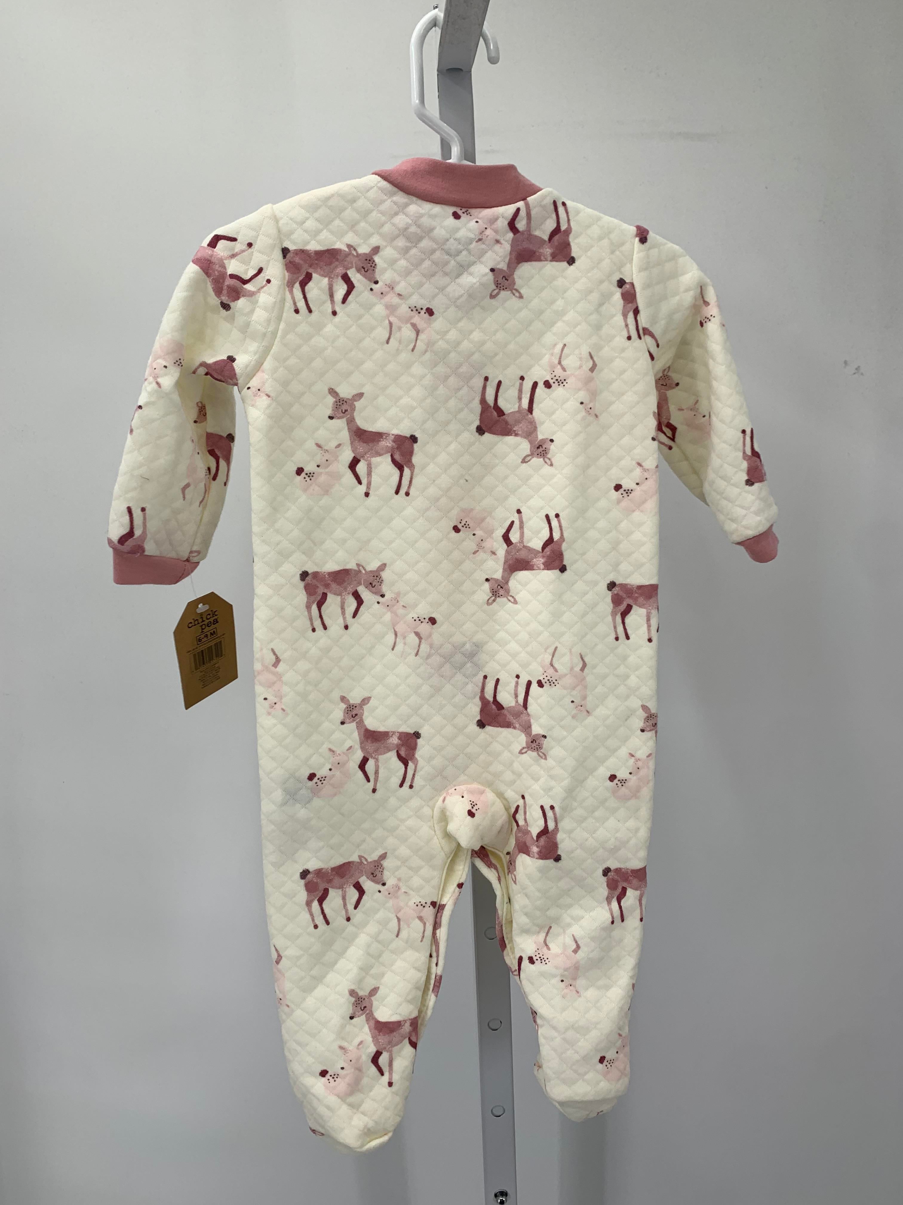 Chick Pea Size 6-9 mon Girls Long Slv. Romper