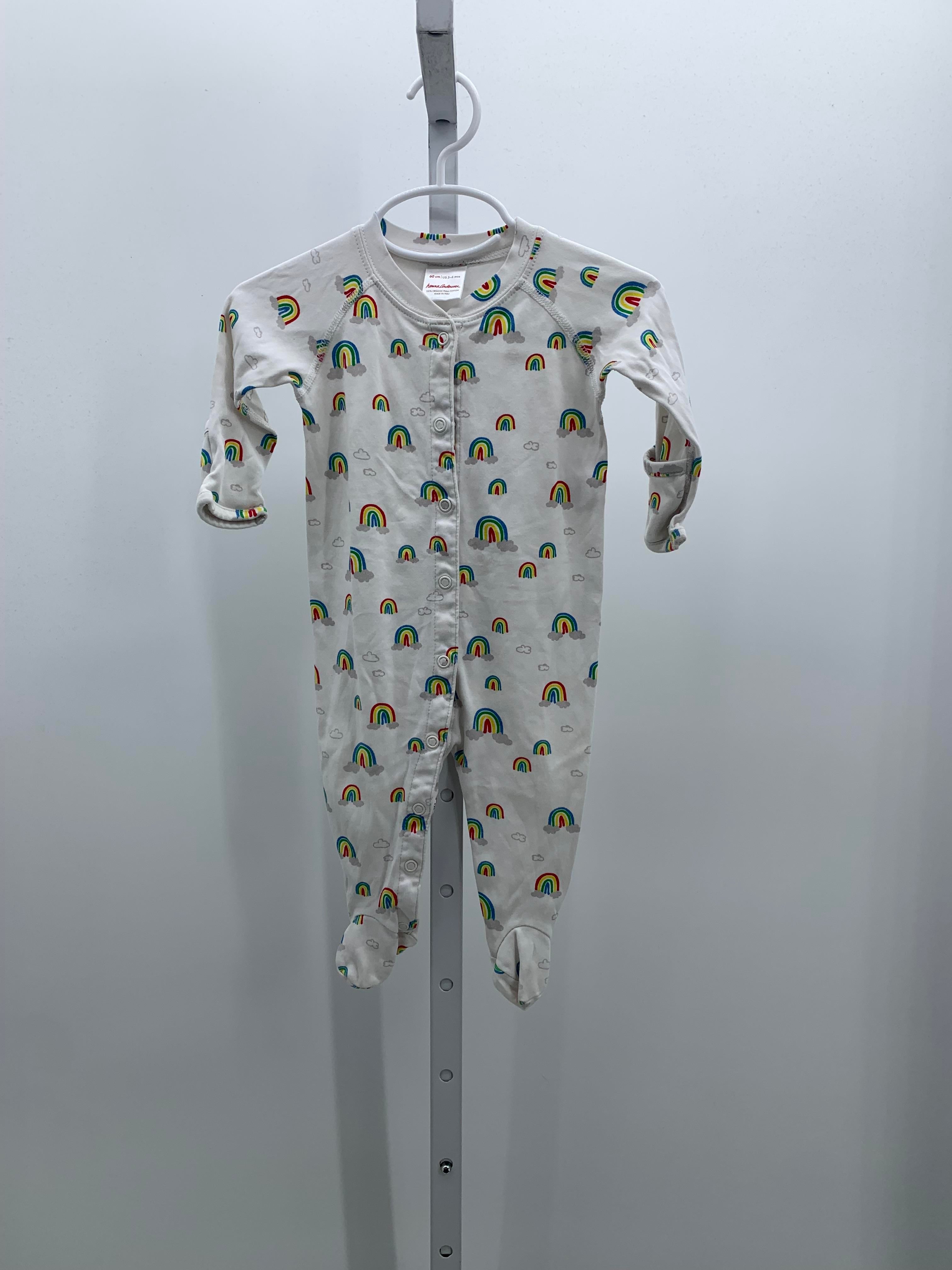 Hanna Anderson Size 3-6 Months Girls Long Slv. Romper