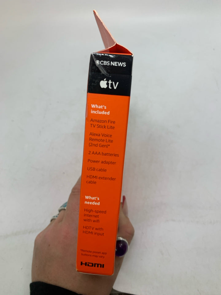 NIB AMAZON FIRETV STICK LITE HD TV REMOTE ALEXA VOICE CONTROL.