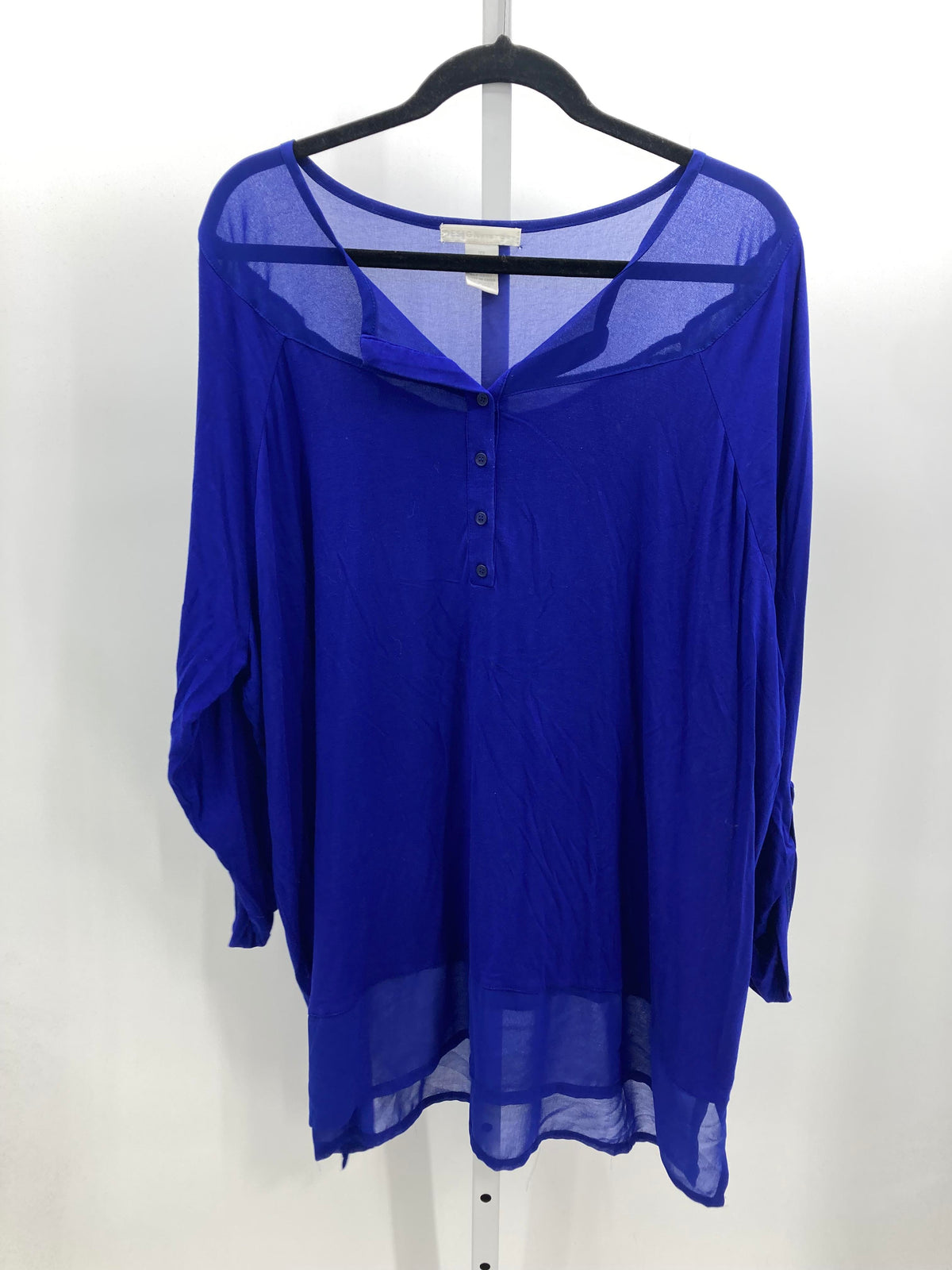 Design History Size 3X Womens 3/4 Sleeve Shirt
