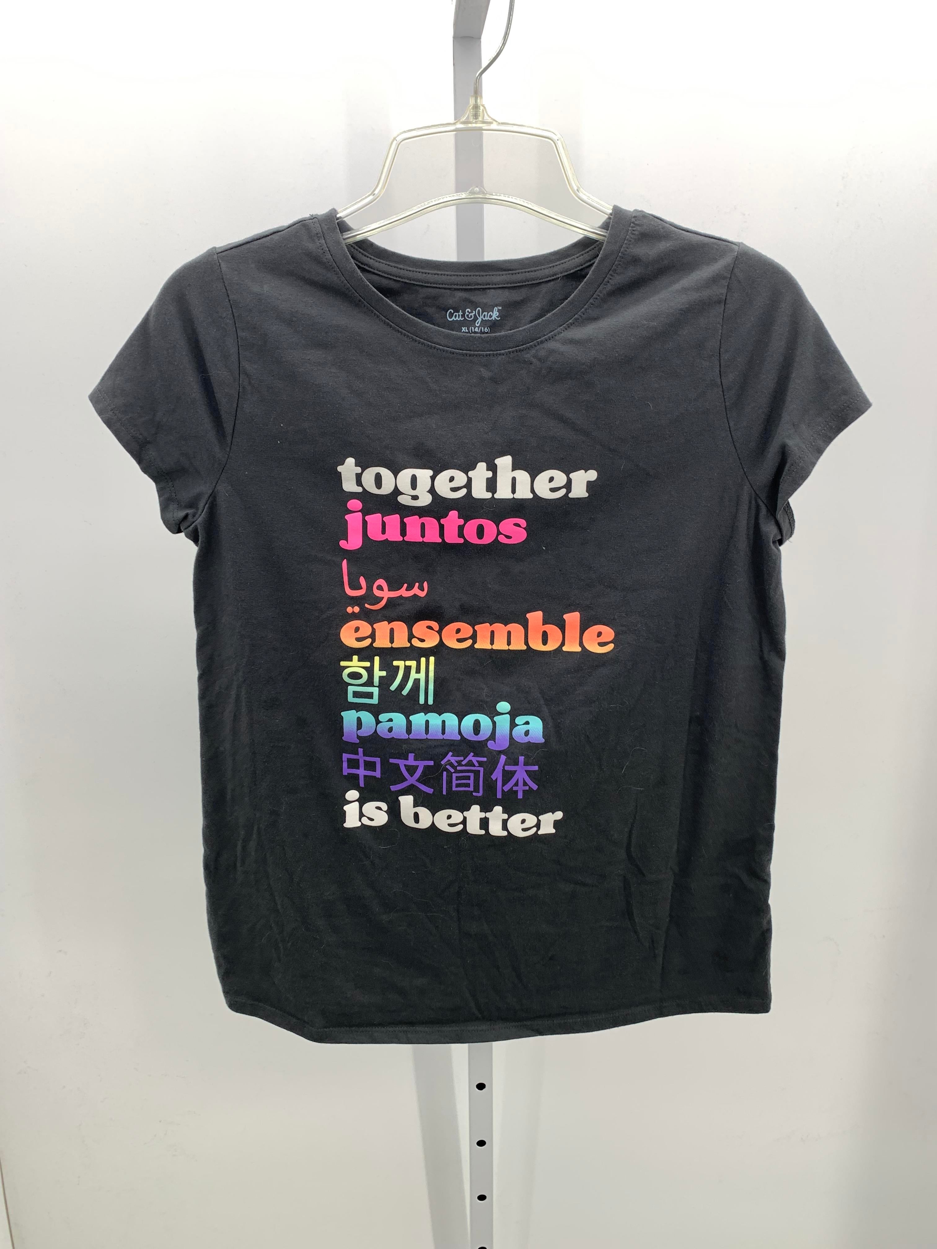 Cat & Jack Size 14-16 Girls Short Sleeve Shirt
