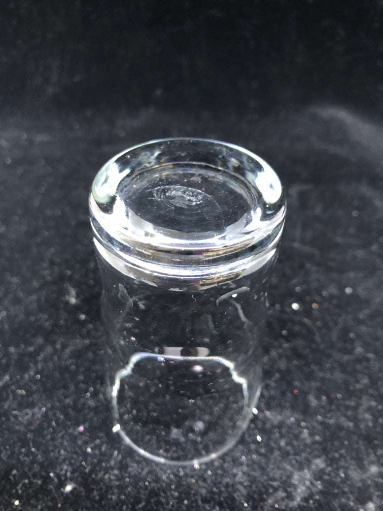 6 SMALL JUICE GLASSES.