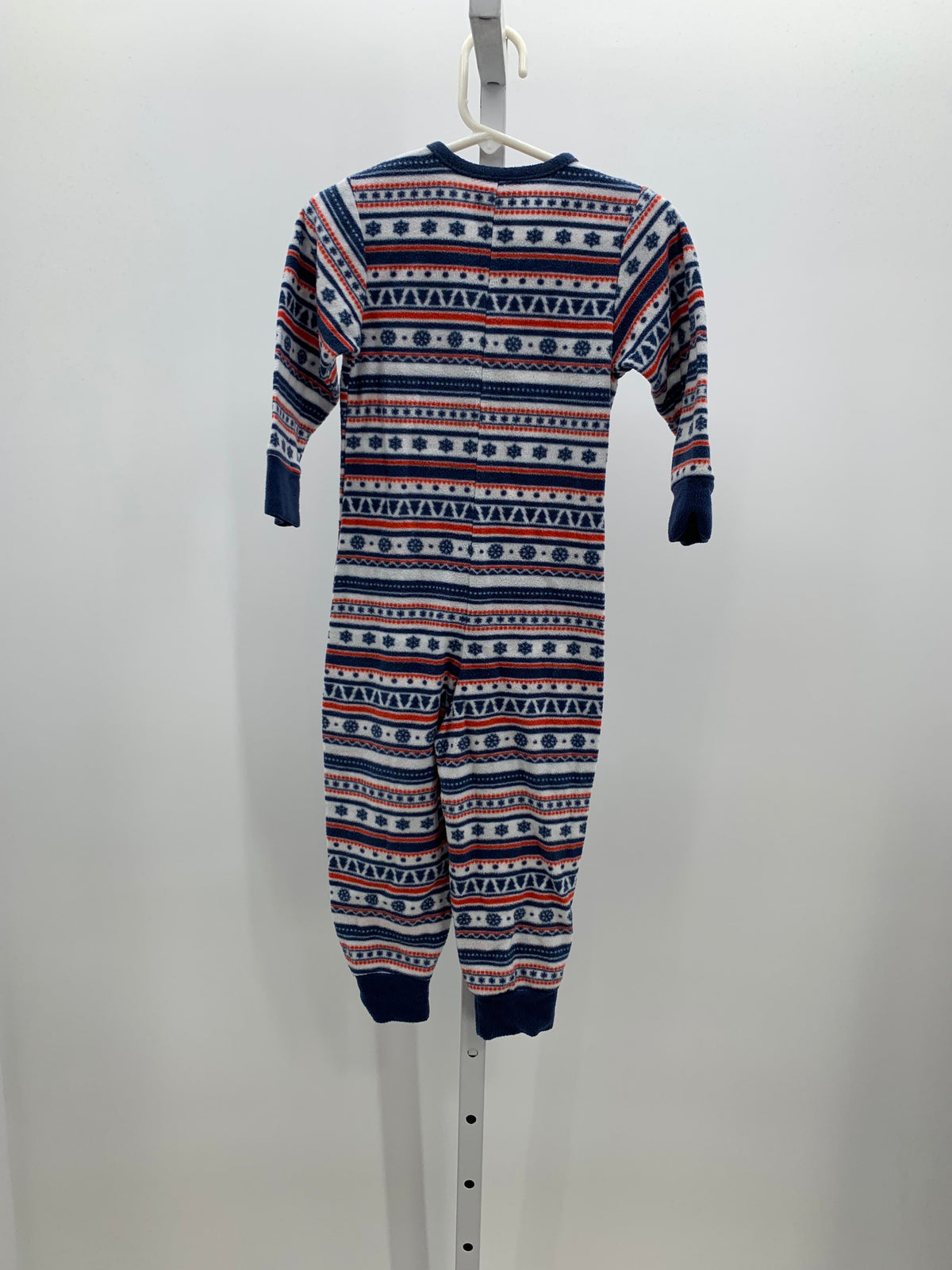 FLEECE SLEEPER SNOWFLAKE STRIPES.