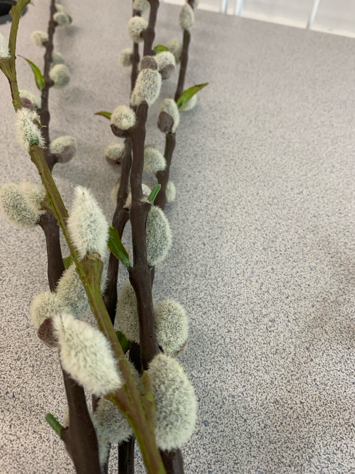 FAUX WILLOW PLANT BUNDLE ON FAUX BRANCHES.