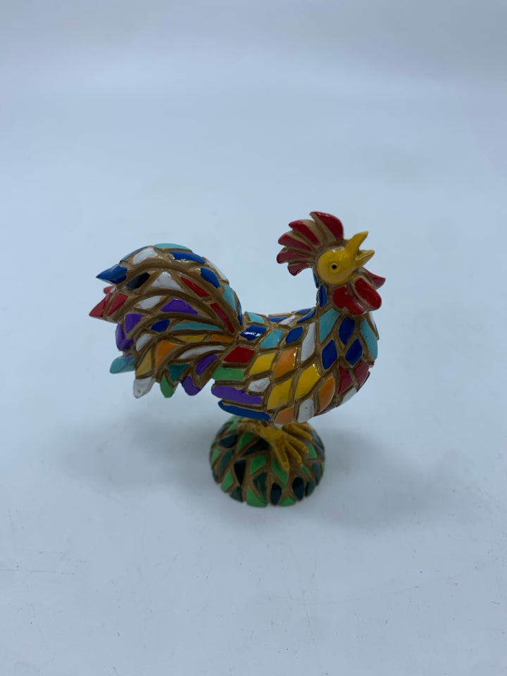 MOSAIC RESIN ROOSTER.
