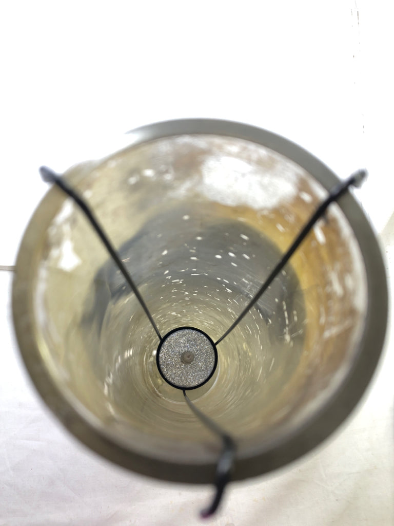 MERCURY GLASS TEA LIGHT HOLDER.