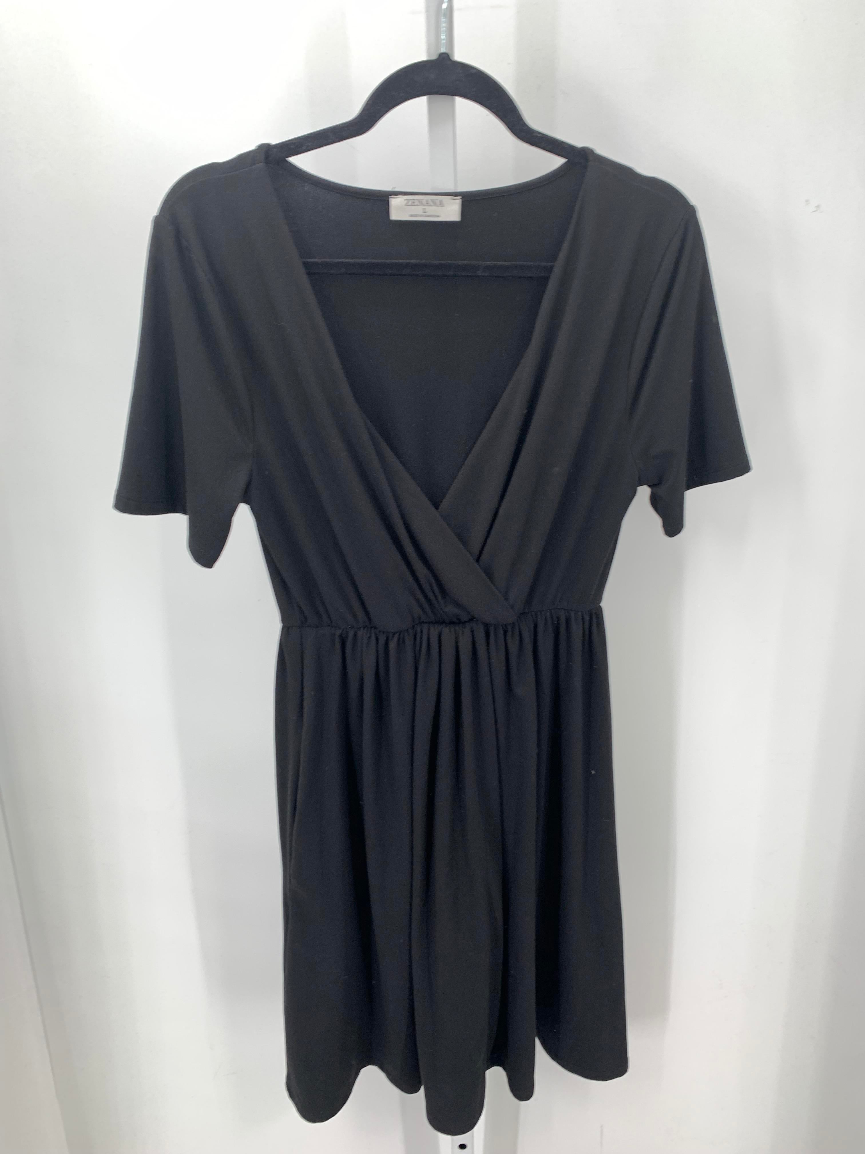 Zenana Size Large Misses Short Sleeve Dress