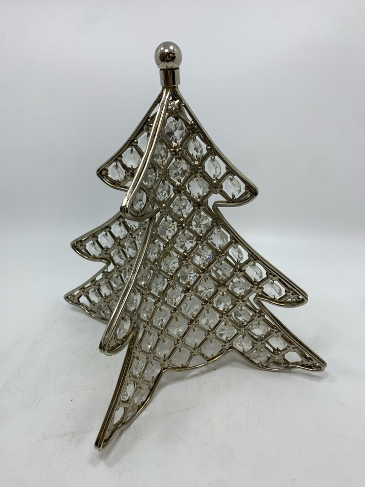 MED JEWELED WINTER TREE W/SILVER BASE.