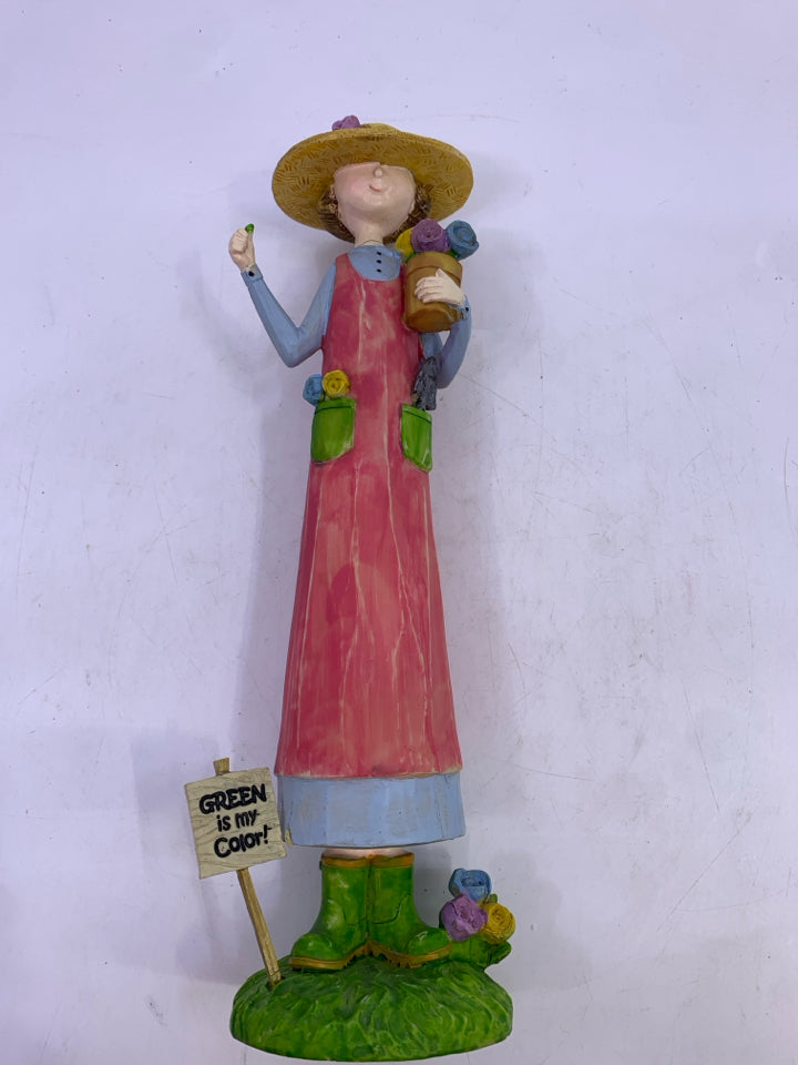 GREEN IS MY COLOR+ GREEN THUMB FIGURE.