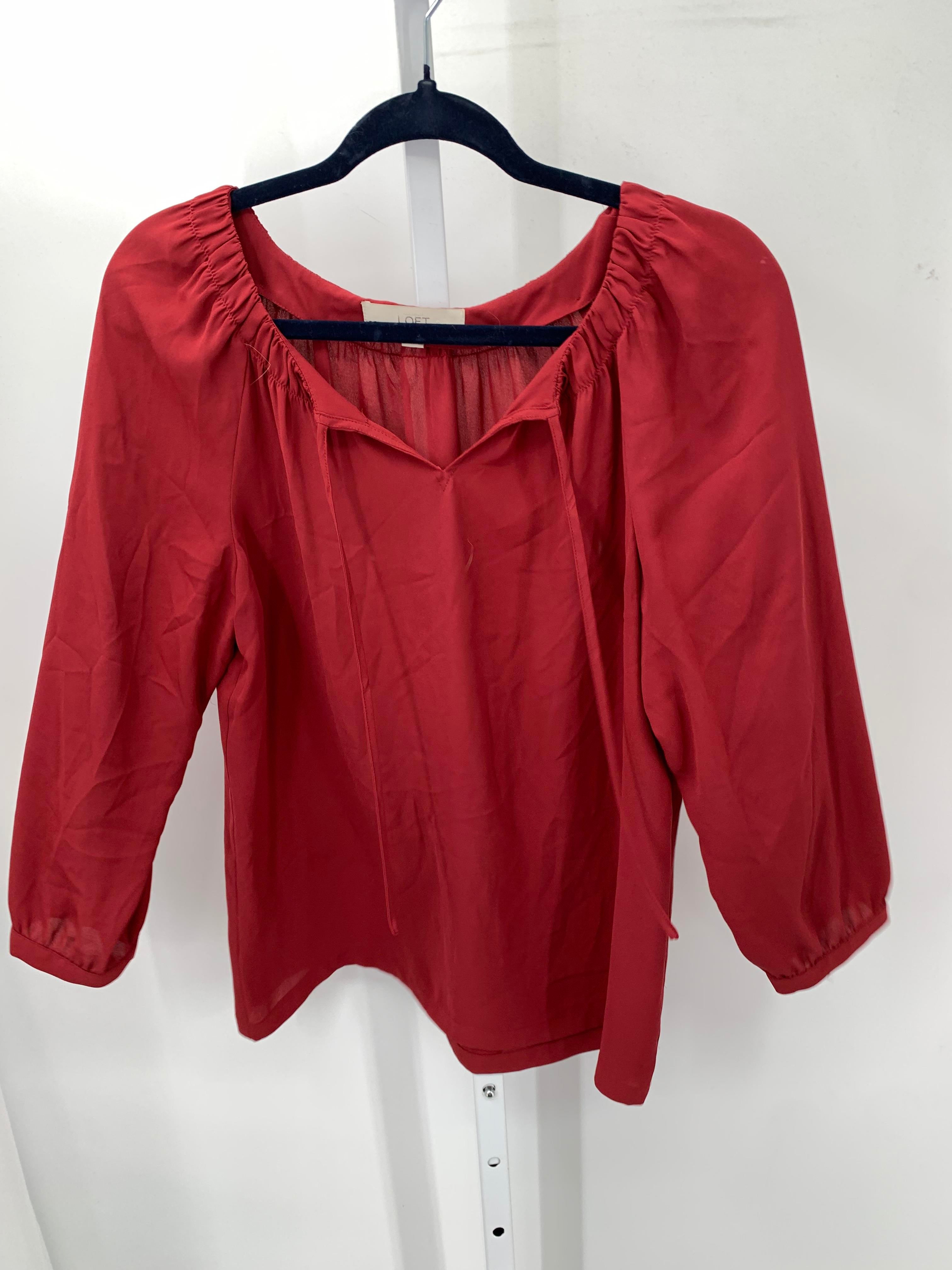 Loft Size Medium Petite Petite 3/4 Sleeve Shirt