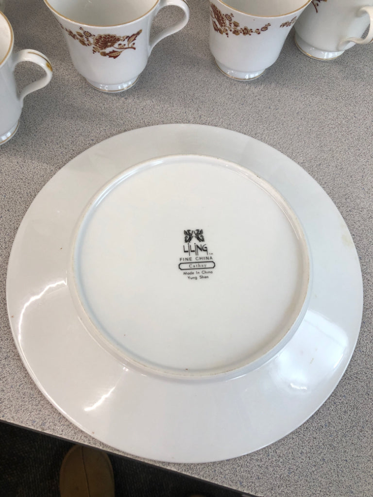 24PC FALL FLORAL CHINA SET - LILING - SRV FOR 6.