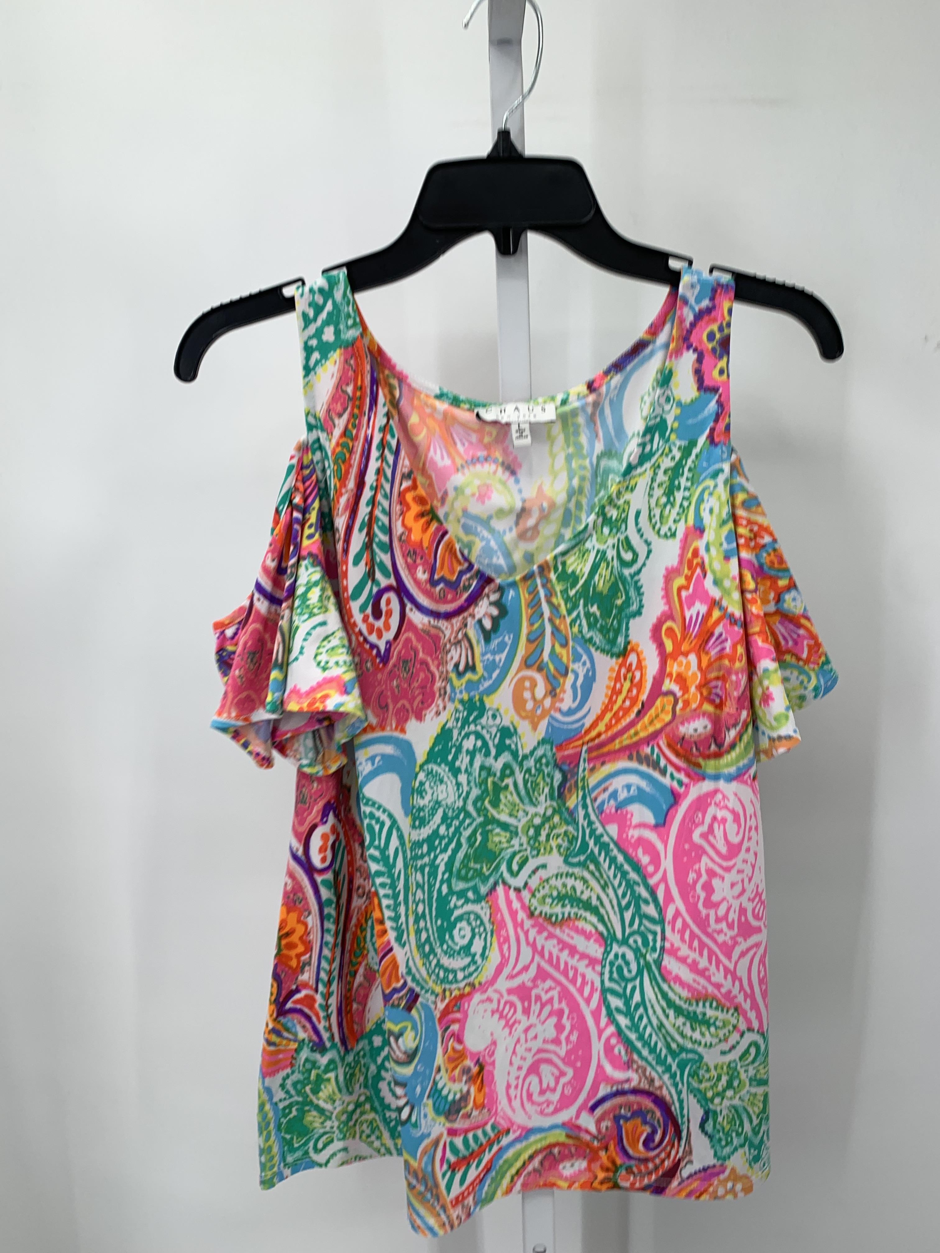 Chaus Size Large Misses Short Sleeve Shirt