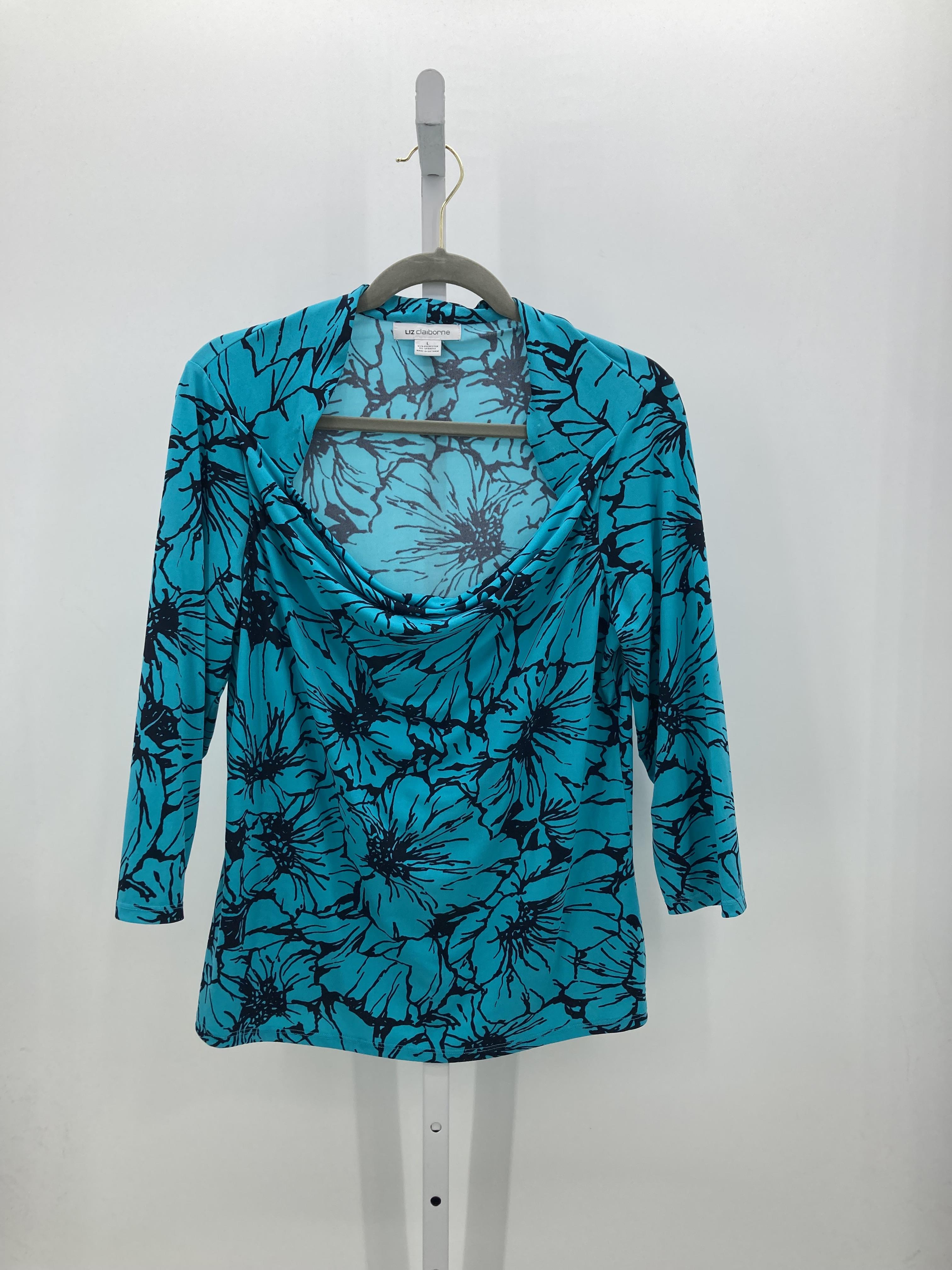 Liz Claiborne Size Large Misses 3/4 Sleeve Shirt