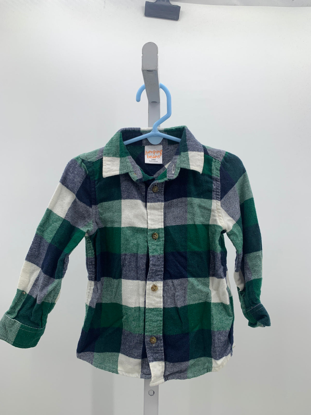 NAVY WHITE PLAID