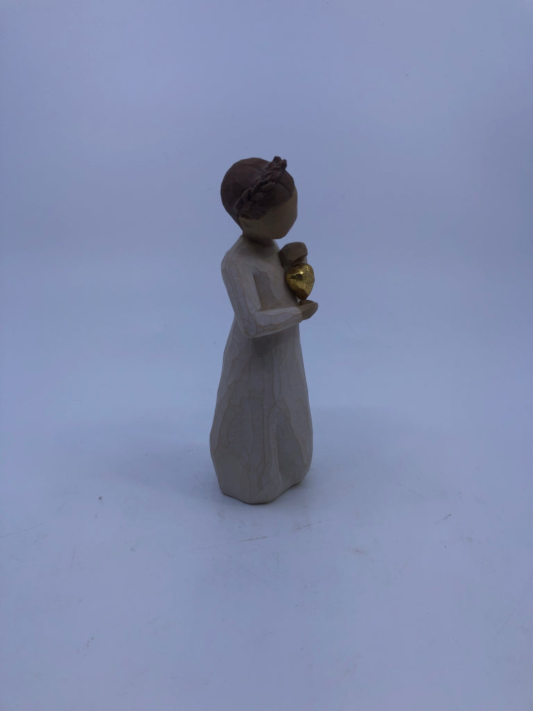 WILLOW TREE KEEPSAKE W GOLD HEART.