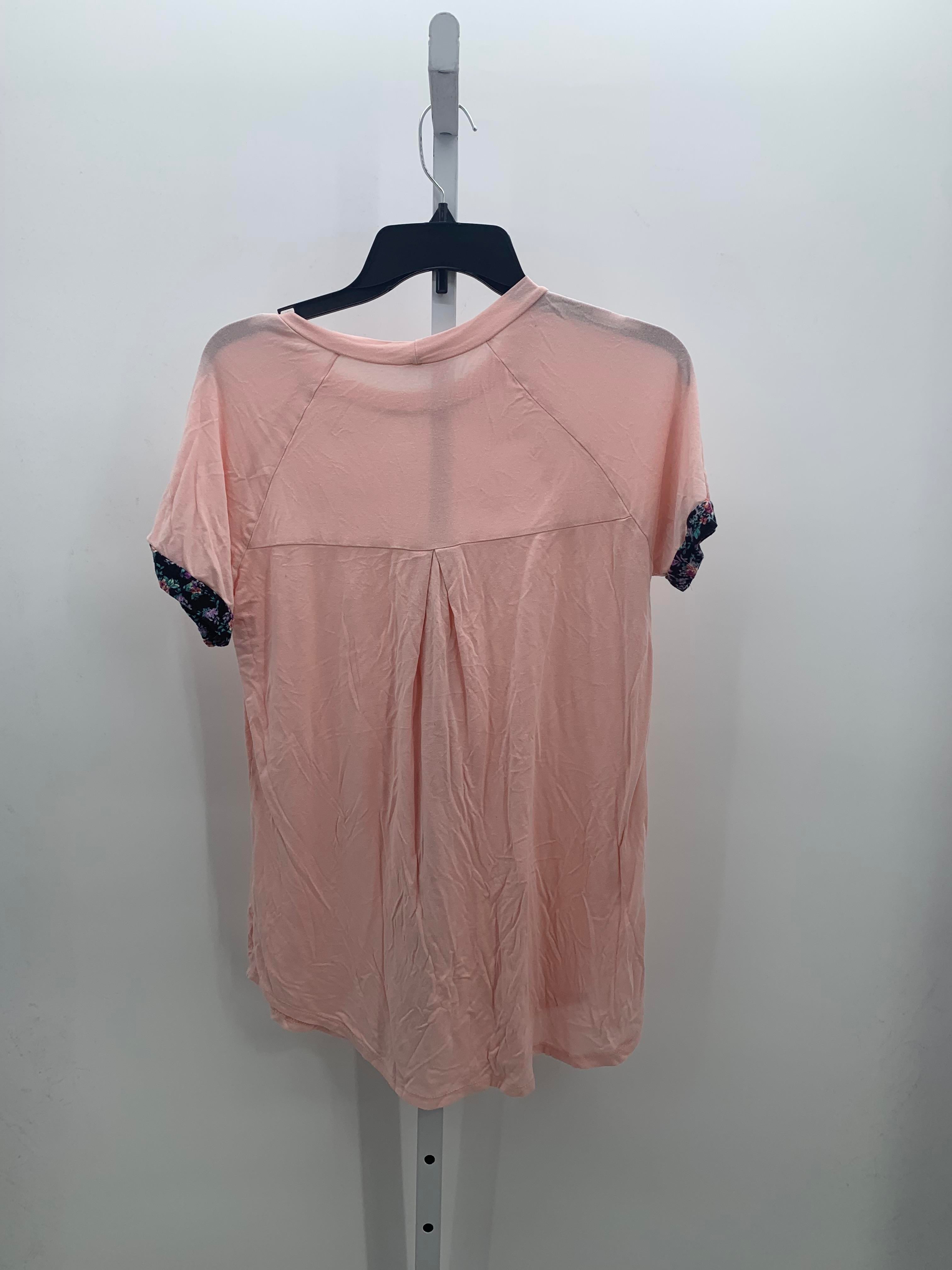 Pink Blush Pink Size Small Maternity Short Sleeve Shirt