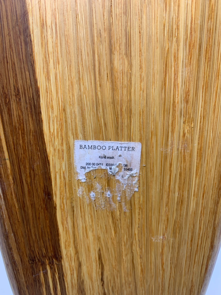 OVAL BAMBOO SERVING TRAY.