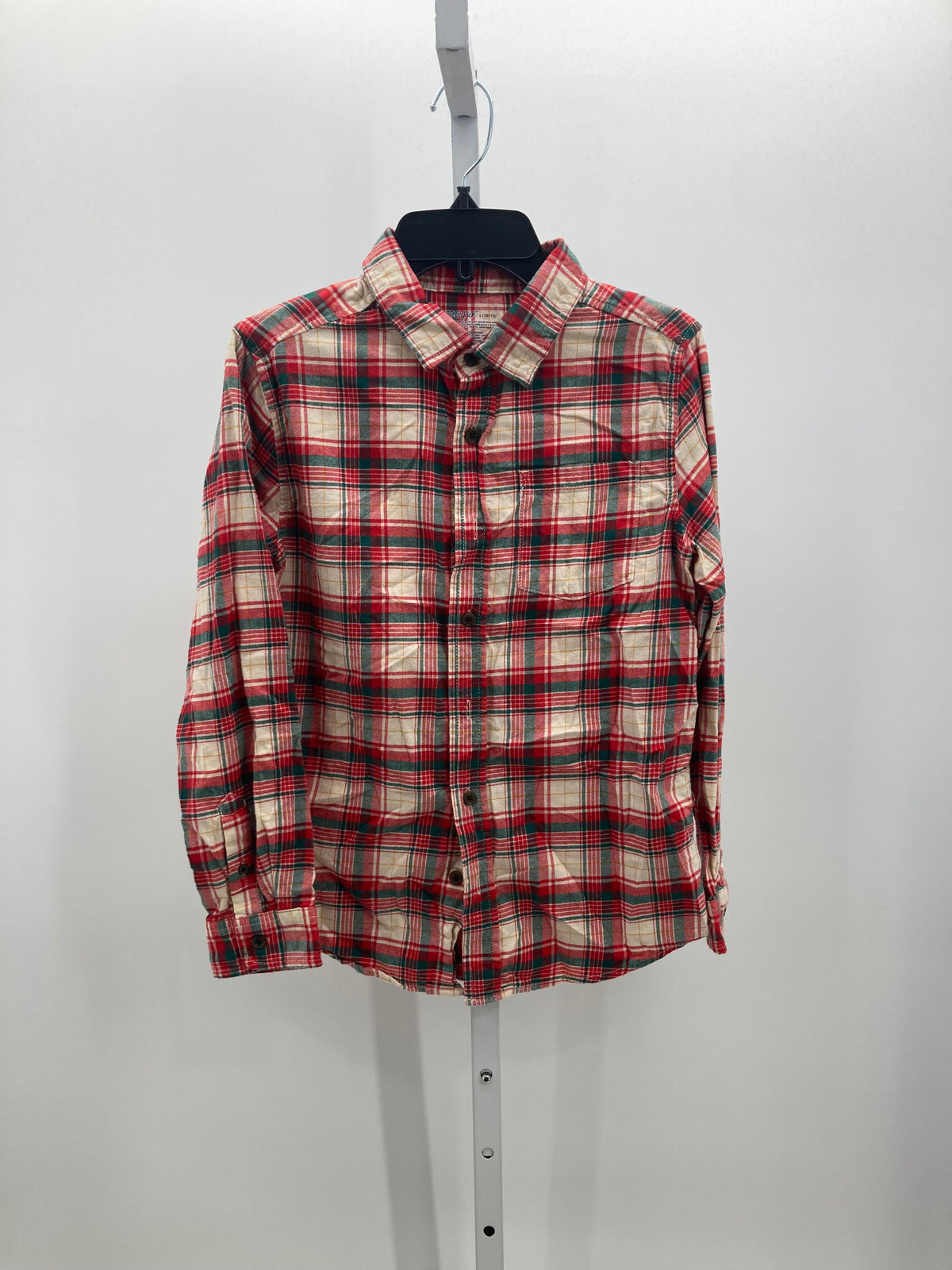 PLAID BTN DOWN