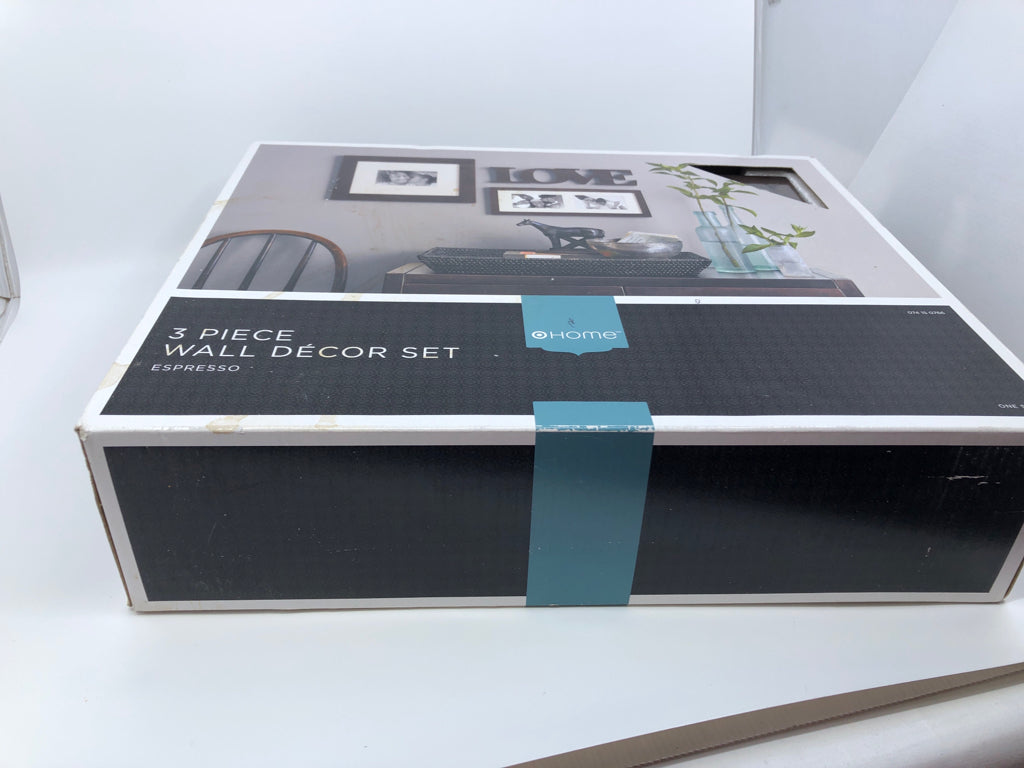 NIB 3PC WALL DECOR SET- LOVE + 2 PHOTO FRAMES