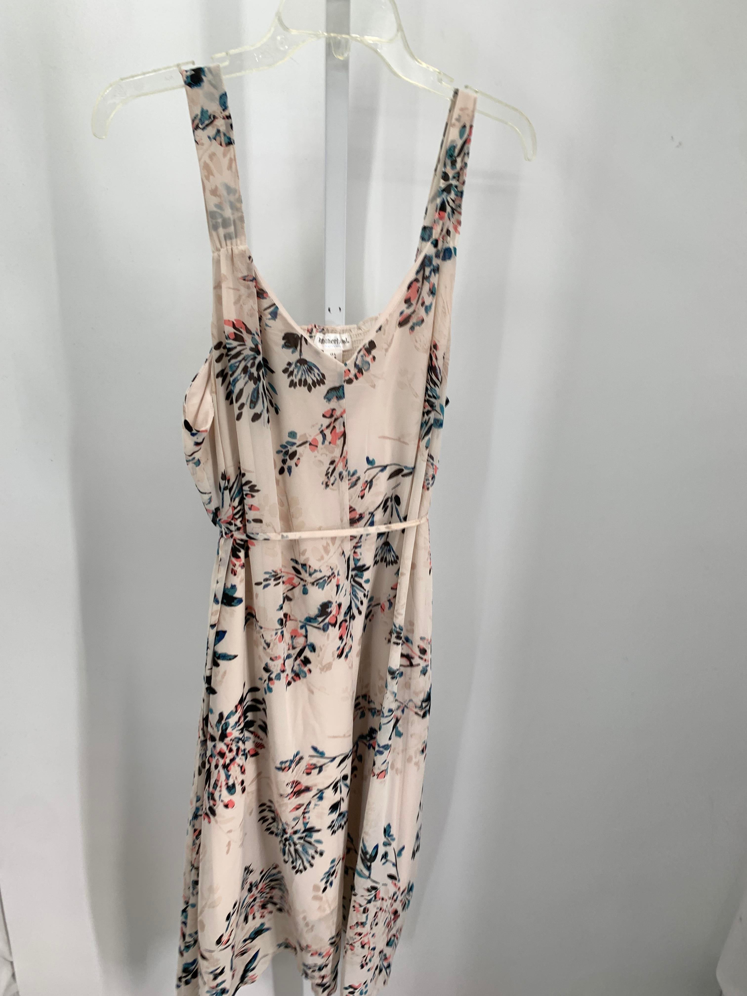 Motherhood Beige Size Large Maternity Sleeveless Dress
