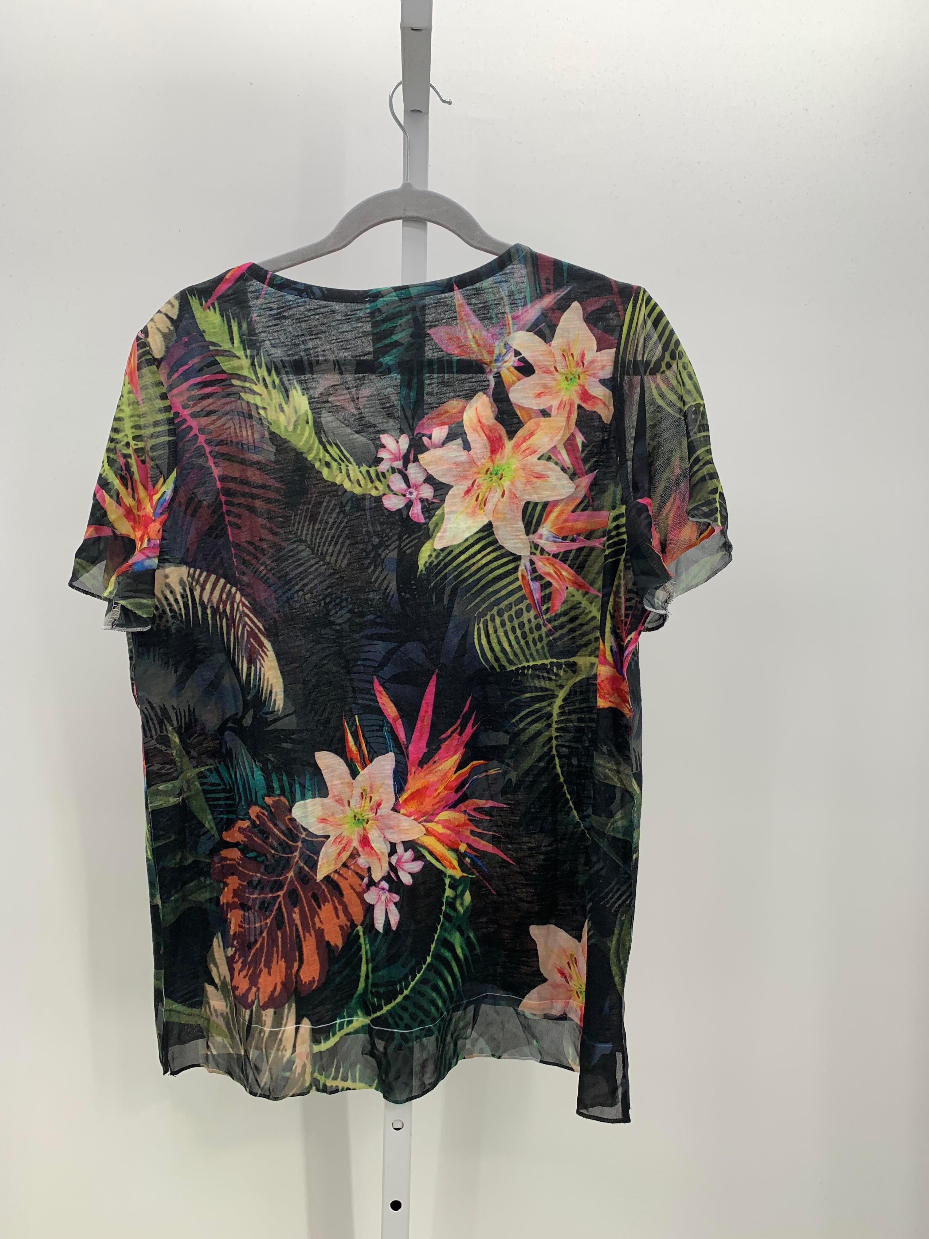 Time and Tru Size Large Misses Short Sleeve Shirt