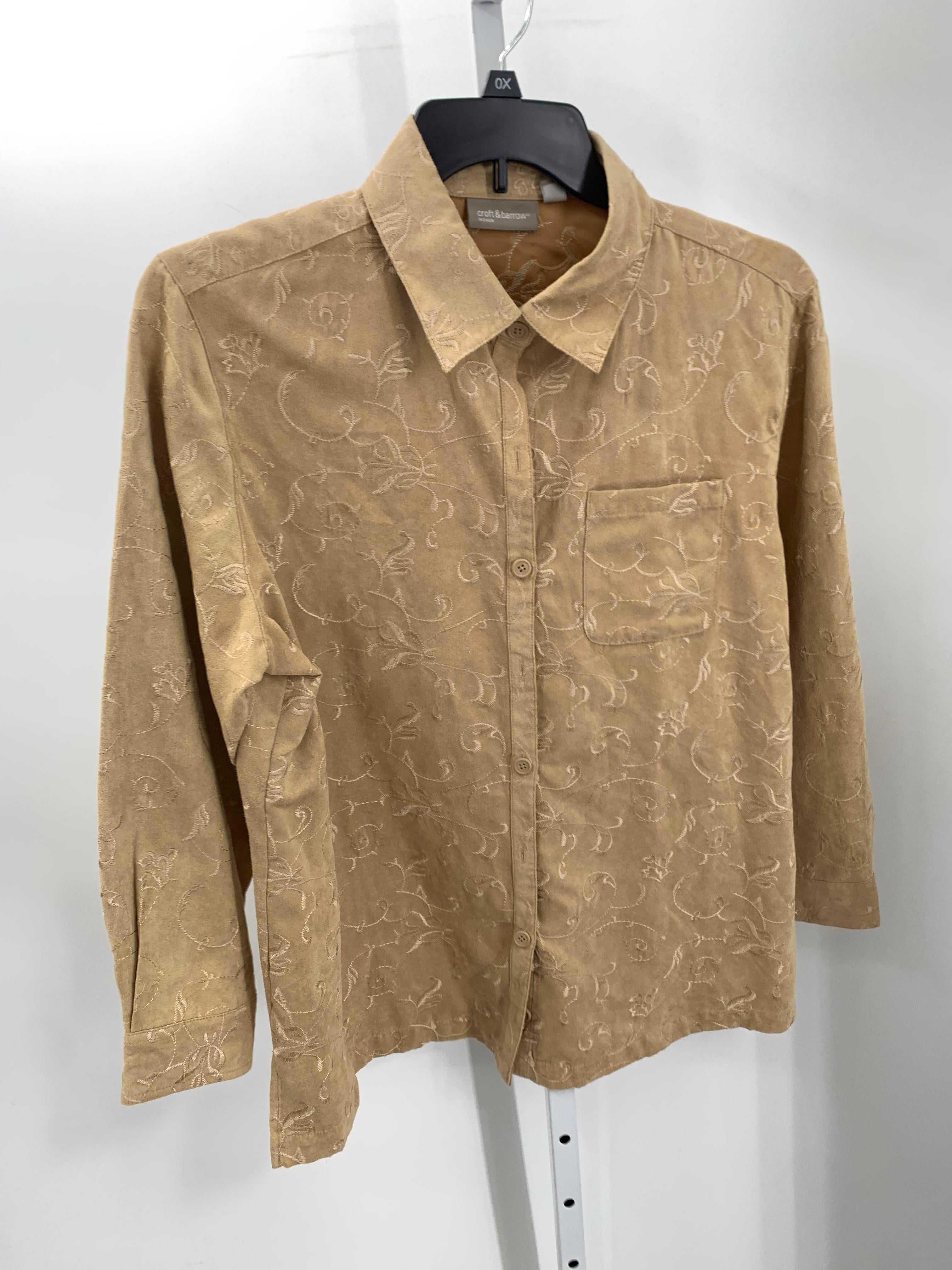 Croft & Barrow Size Extra Large Misses Long Sleeve Shirt