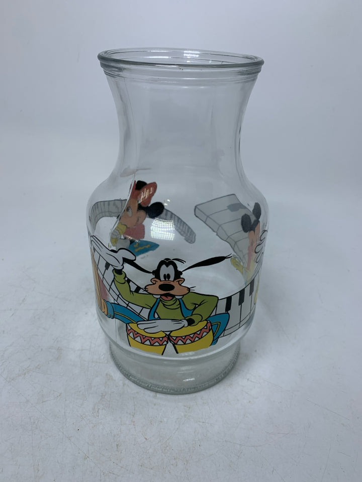 VTG JUICE CARAFE MICKEY,GOOFY,MINNIE MUSIC THEME.