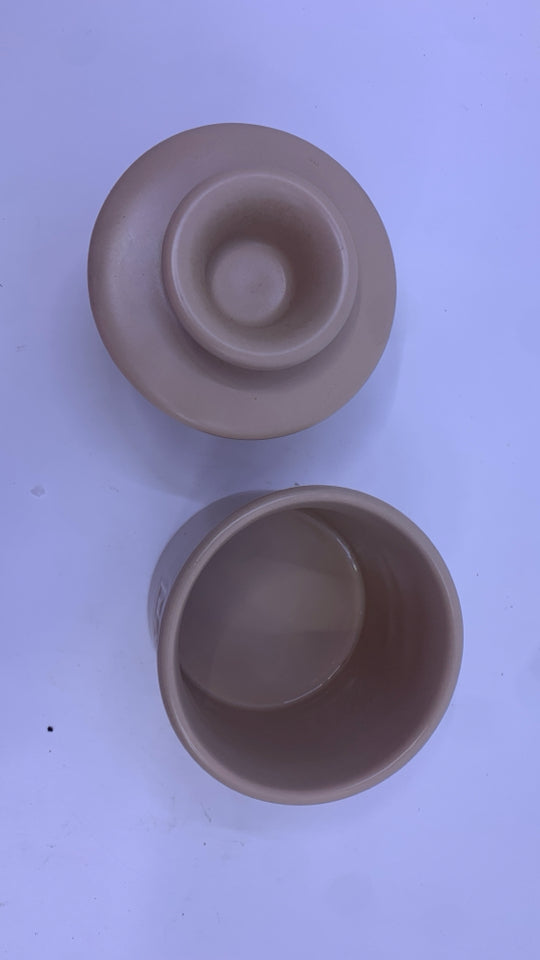 TAN CERAMIC BUTTER BELL.