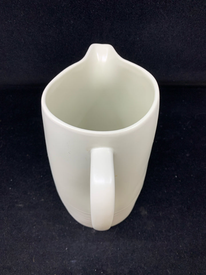 WHITE PITCHER-HEARTH & HAND.