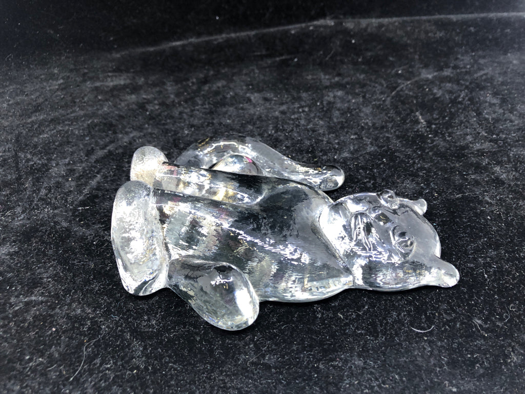 GLASS CAT DOOR STOP.
