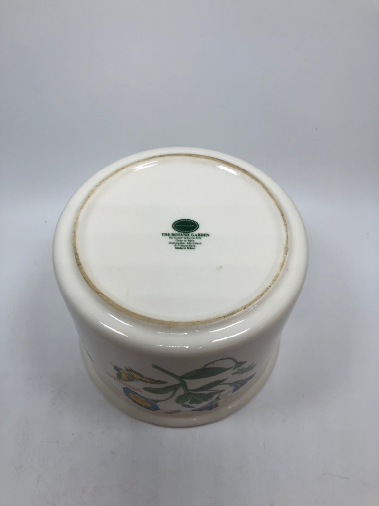 PORTMEIRON BOTANIC GARDEN CANISTER W/WOODEN LID.