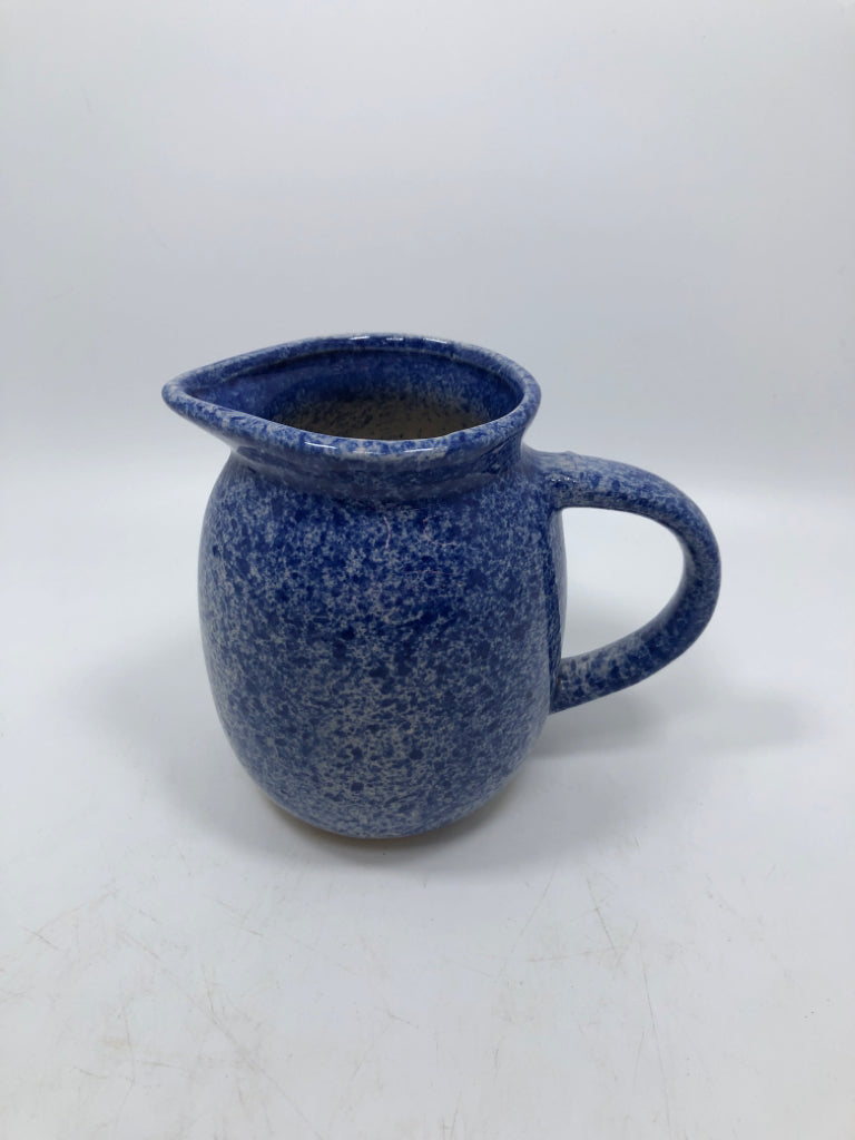 COUNTRY LIFE BLUE SPECKLED PITCHER.