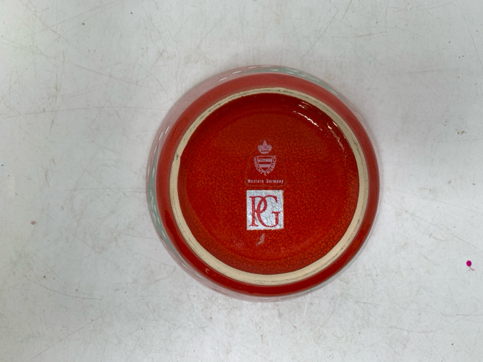 SMALL RED WAECHTERSBACH CHRISTMAS TREE BOWL.