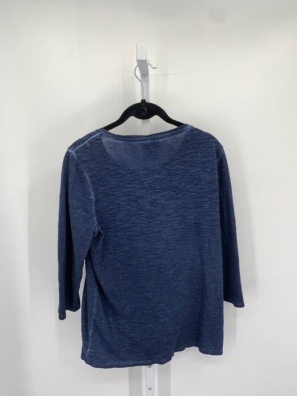 Chico's Size X Small Misses 3/4 Sleeve Shirt