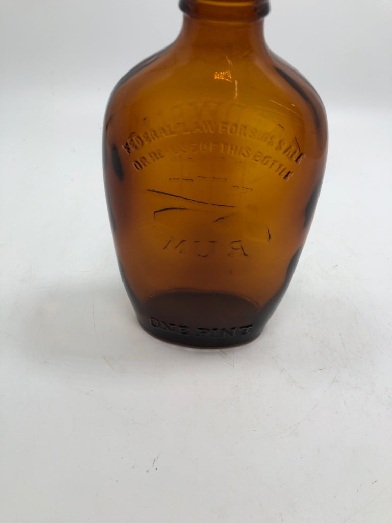 VTG CALDWELLS PIRATE SHIP RUM EMPTY BOTTLE.