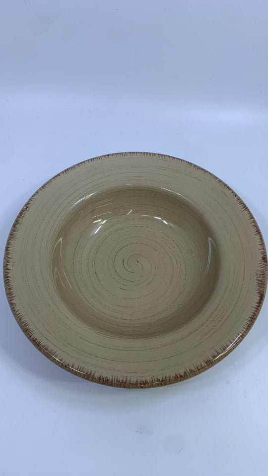 LARGE TAN BOWL-WILLIAMS SONOMA.