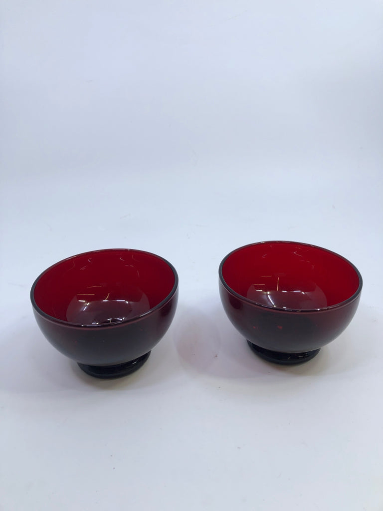 2 CRANBERRY DESSERT DISHES.