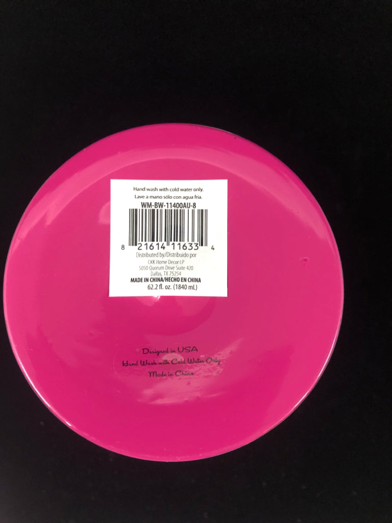 EXTRA LARGE "BIRTHDAY GIRL" PINK CONFETTI WINE GLASS.