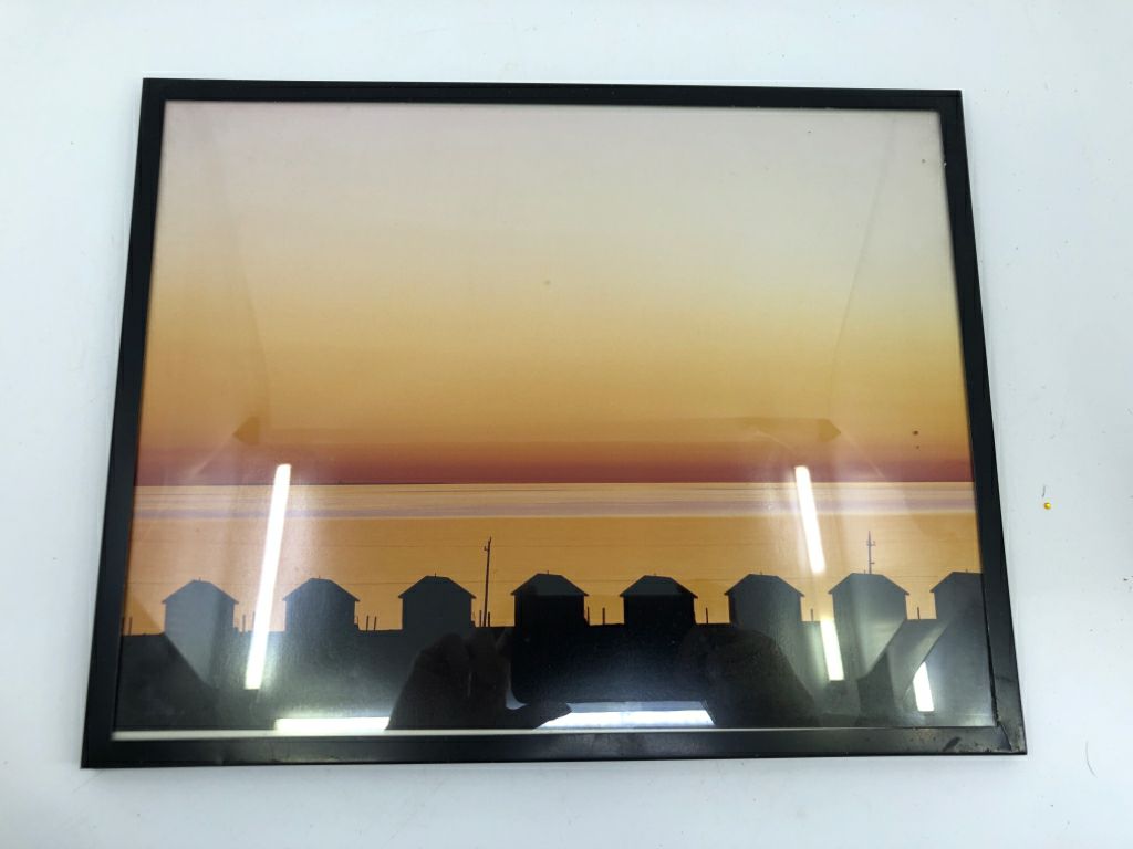 SUNSET IN BLACK FRAME WALL ART.