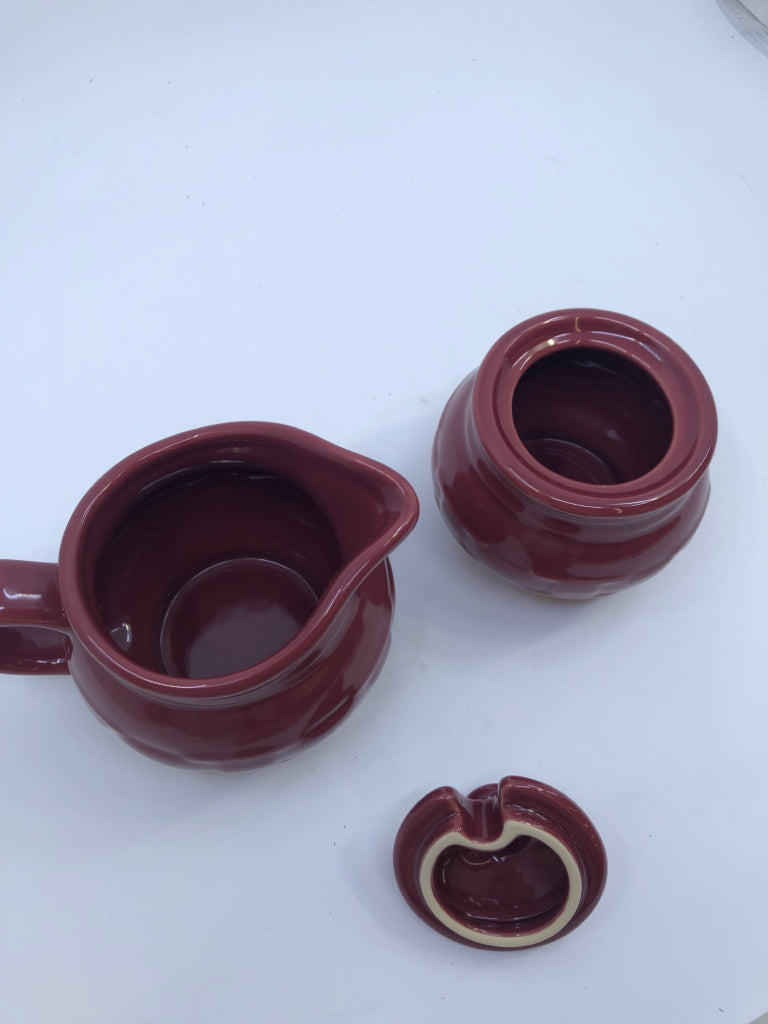 NIB WOVEN TRADITIONS CREAMER/SUGAR SET-PAPRIKA