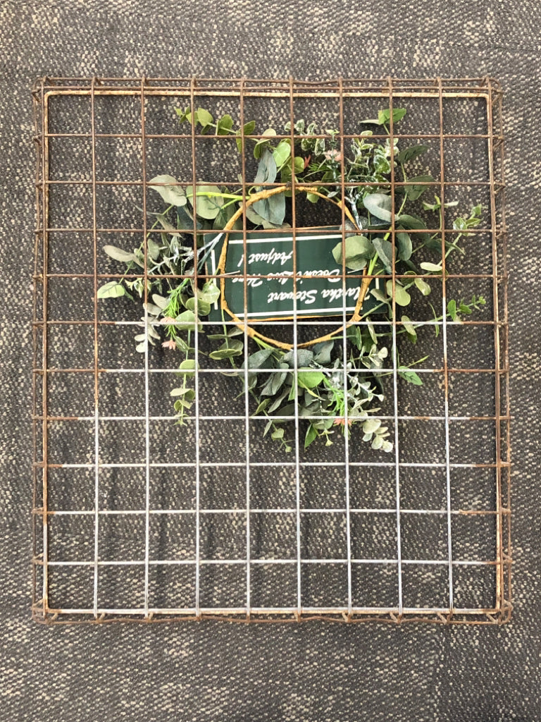 BLESS OUR NEST RUSTIC METAL WALL-HANGING.
