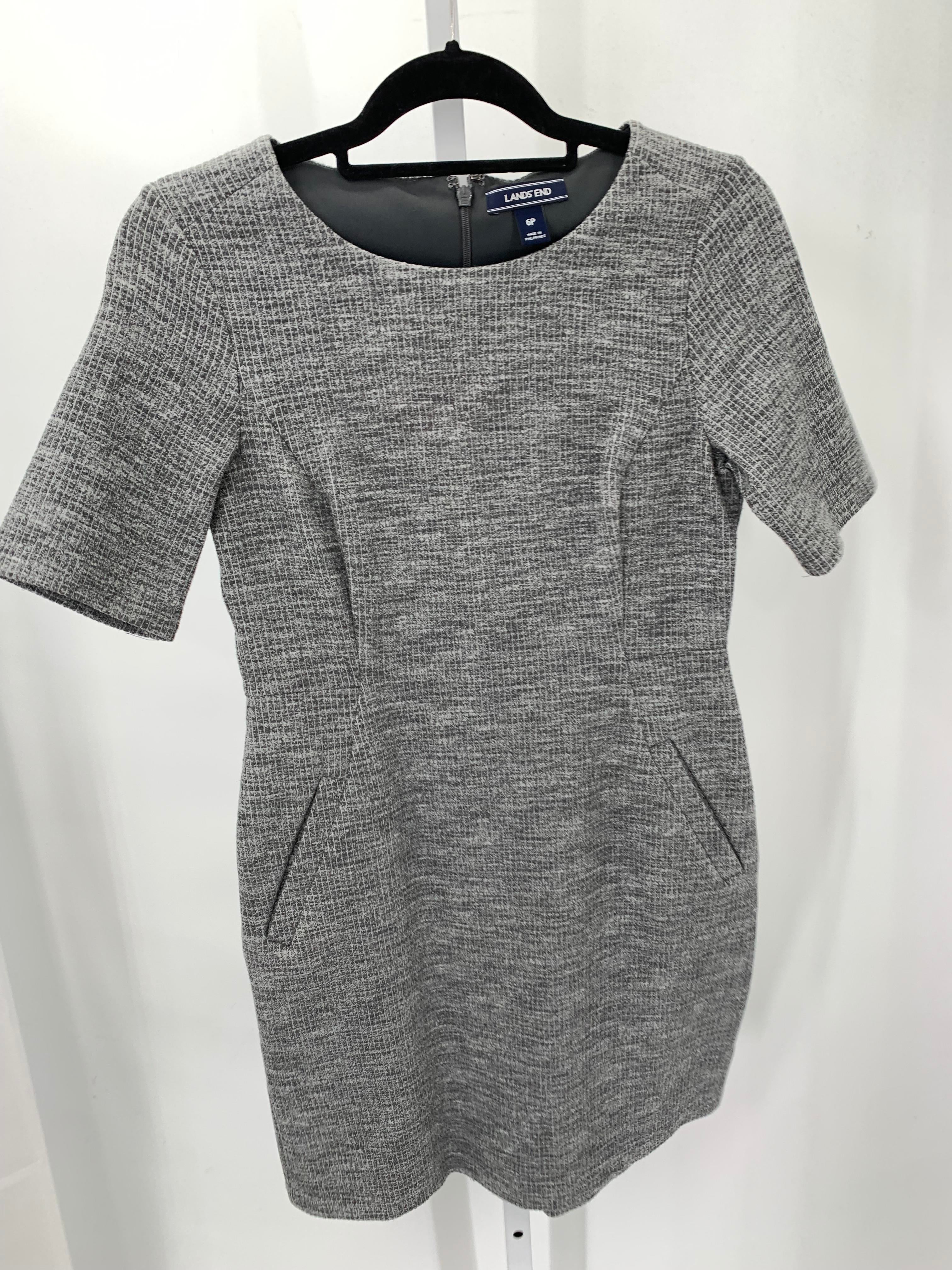 Lands End Size 6 Petite Petite Short Sleeve Dress