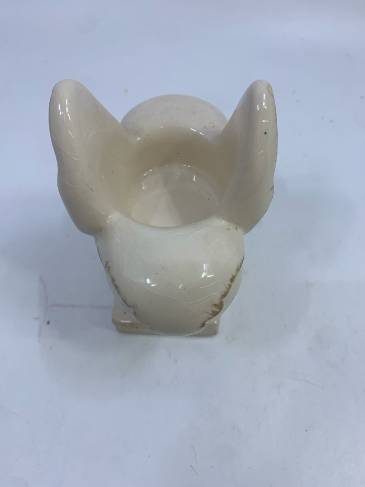 FLEUR-DE-LIS CERAMIC TEA-LIGHT HOLDER.