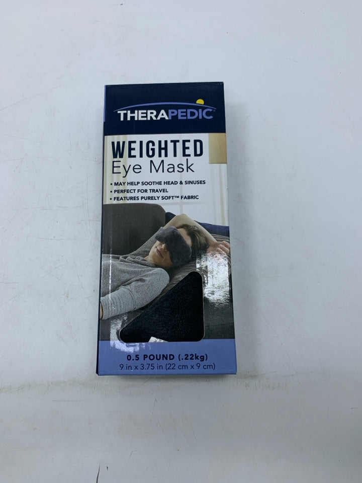 NIB WEIGHTED EYE MASK THERAPEDIC.