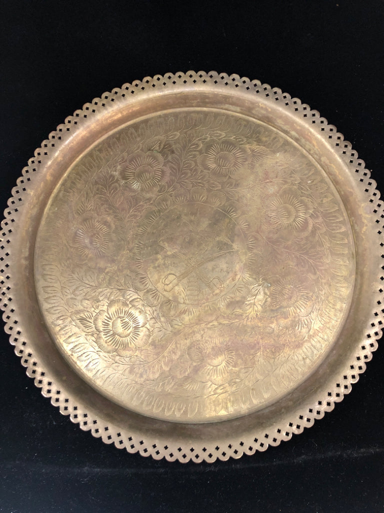 VTG SAUDI ARABIA BRASS TRAY.