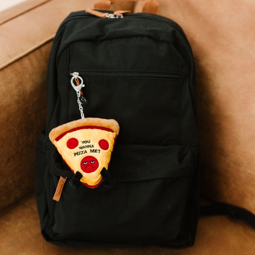 New Funny Pizza Plush Bag Charm