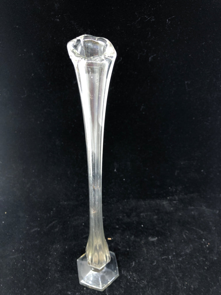 SKINNY CLEAR TALL VASE.